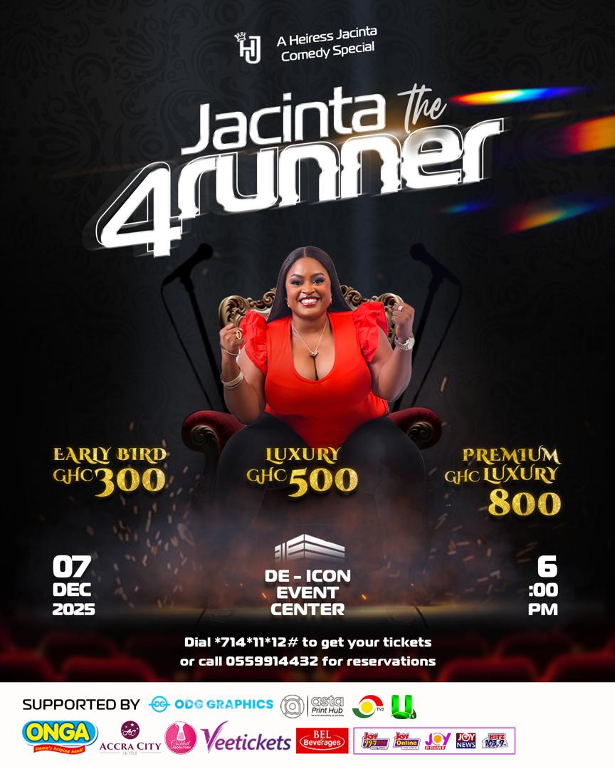 Laughter Reloaded: Jacinta Set to Deliver Her Biggest Comedy Night Yet with “The 4 Runner” Laughter Reloaded: Jacinta Set to Deliver Her Biggest Comedy Night Yet with “The 4 Runner”