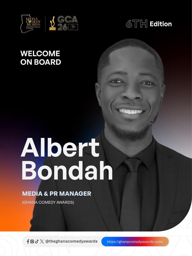 Albert Bondah Appointed Media & PR Manager for Ghana Comedy Awards 2026